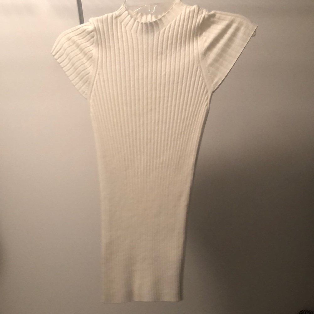 Express White Short Sleeve Blouse